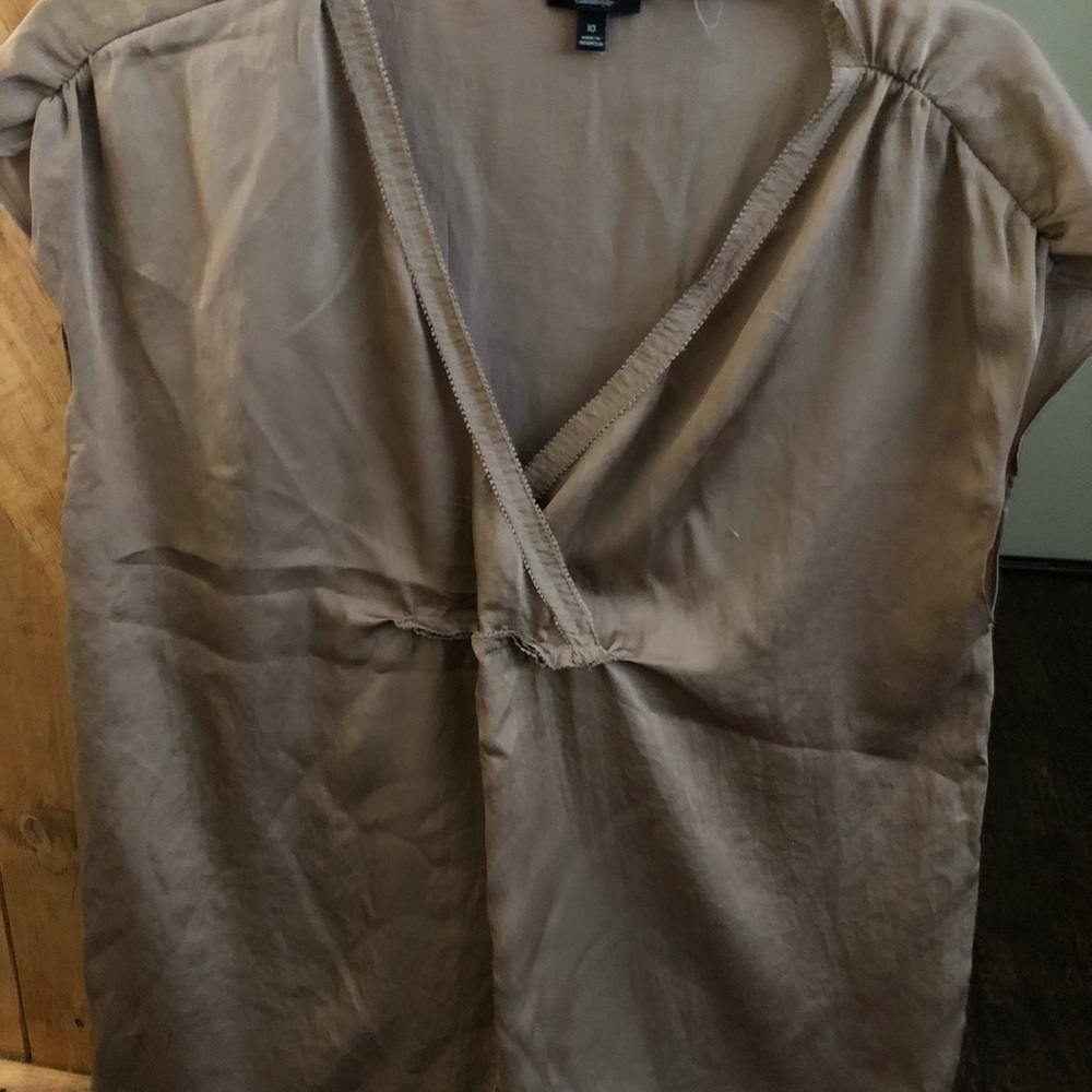 Talbots silky fringed top